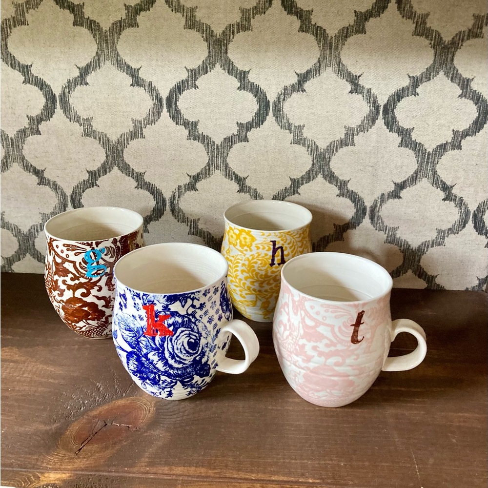 (4) Anthropologie Mugs
